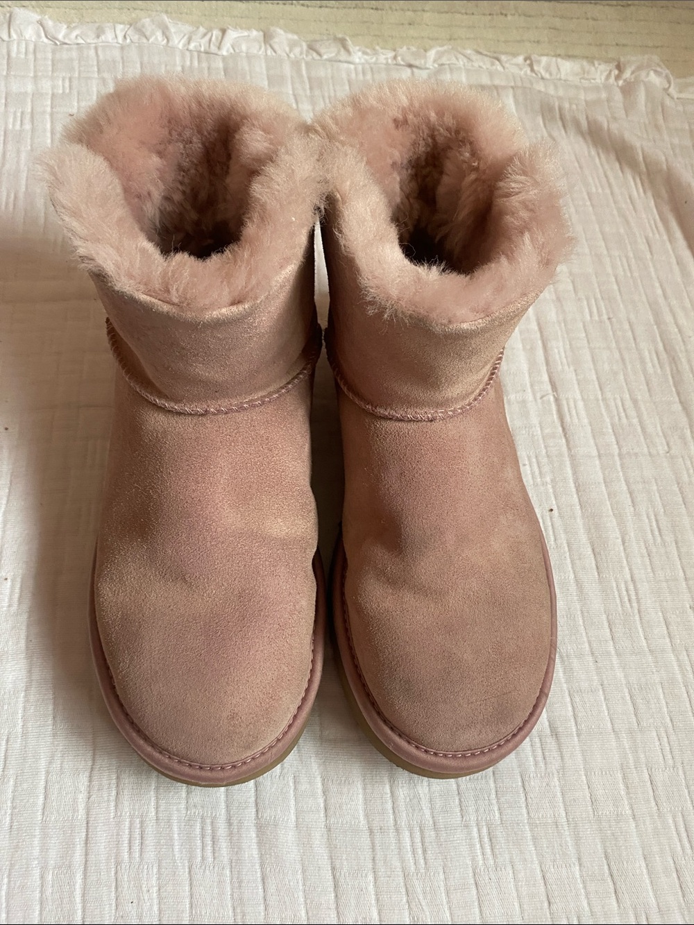 UGG Pink Short Shearling Boots